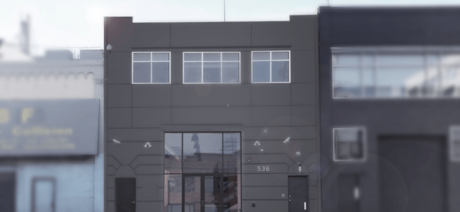 Single Tenant Flex Building for Lease 536 Bryant Exterior View