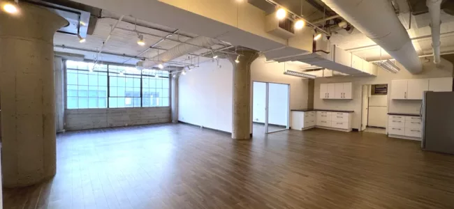 Creative Space for Lease 333 Bryant Suite 110 Open Space, Conference Rooms, Kitchenette